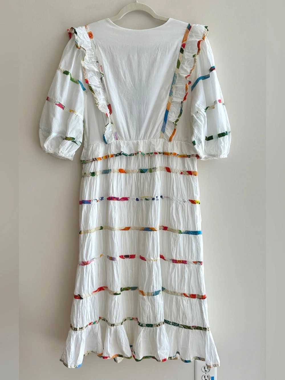 Farm Rio Mixed Off-White Prints Midi Dress, Size Large, NWT - Picture 16 of 16
